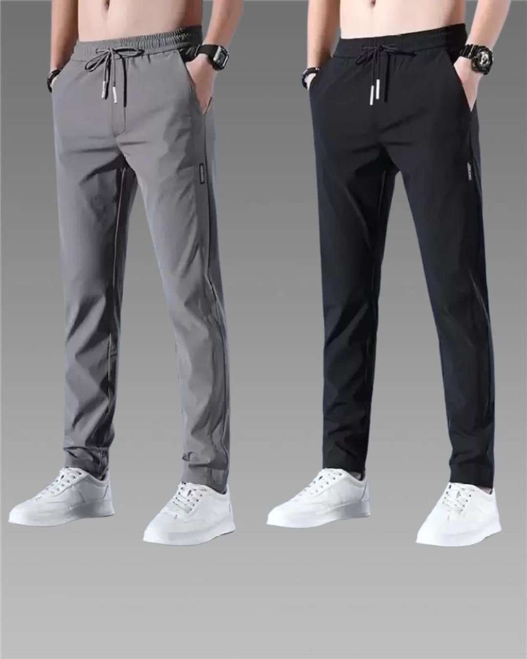 Men's NS Lycra Track Pants- Pack of 2